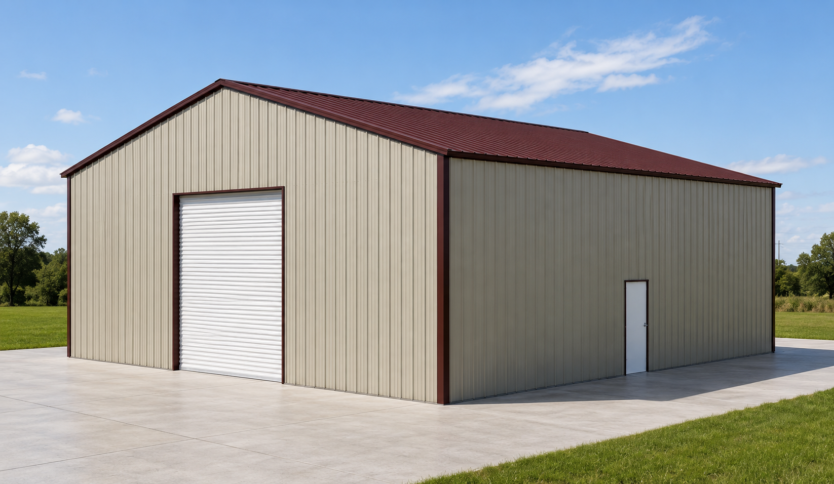 40'x40'x14' Commercial Metal Garage Building
