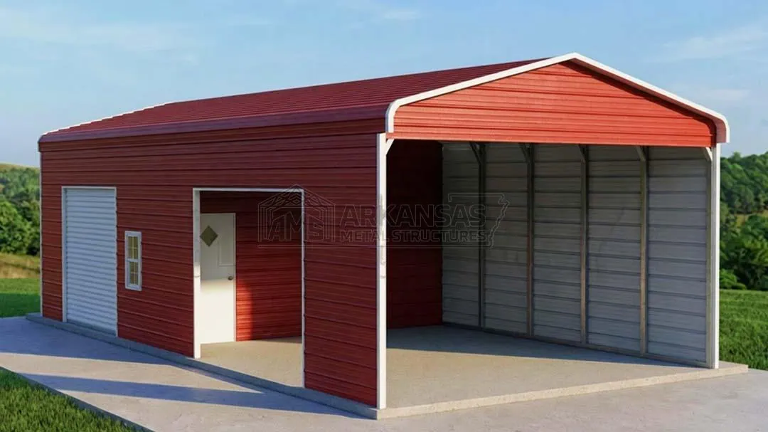 18x36x10 Carport Garage Combo